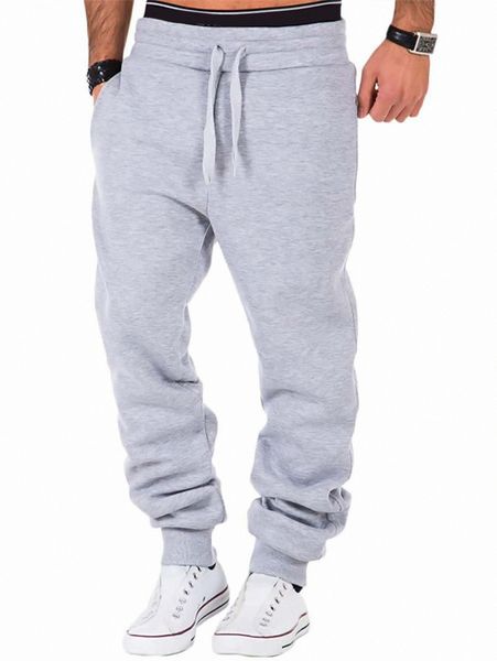 

men slant pockets drawstring sweatpants b9tr#, Black