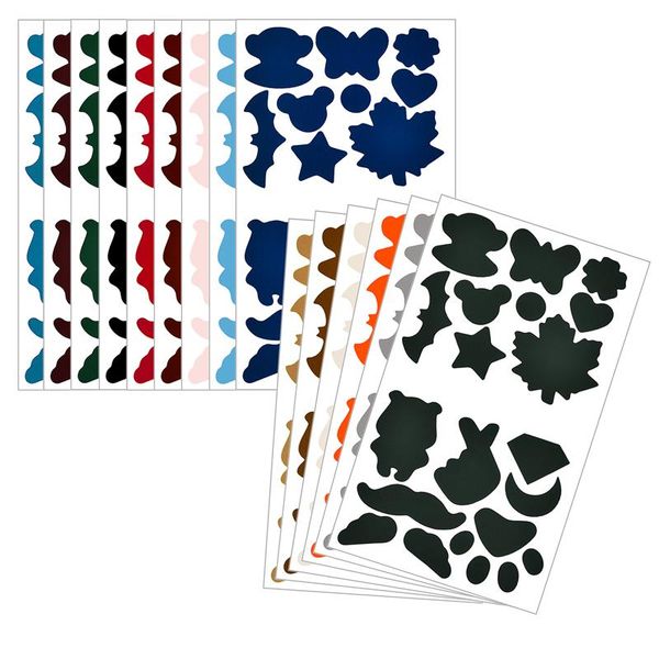 

colorful down jacket hole repair self adhesive stickers waterproof pvc patches cartoon shape coat cloth raincoat umbrel applique, Black