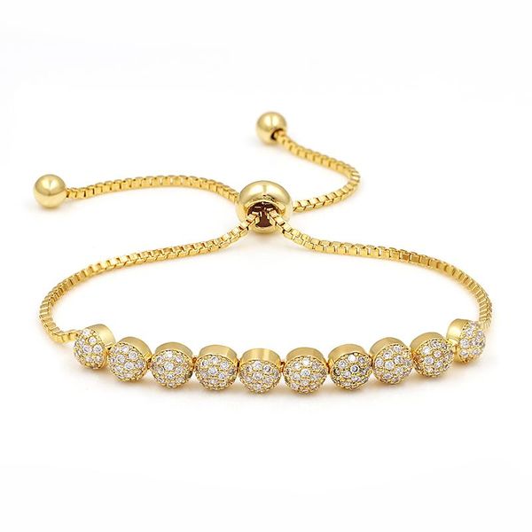 

weimanjingdian brand pave setting tiny cubic zirconia cz crystal semi-circle shape adjustable bracelet for women, Black