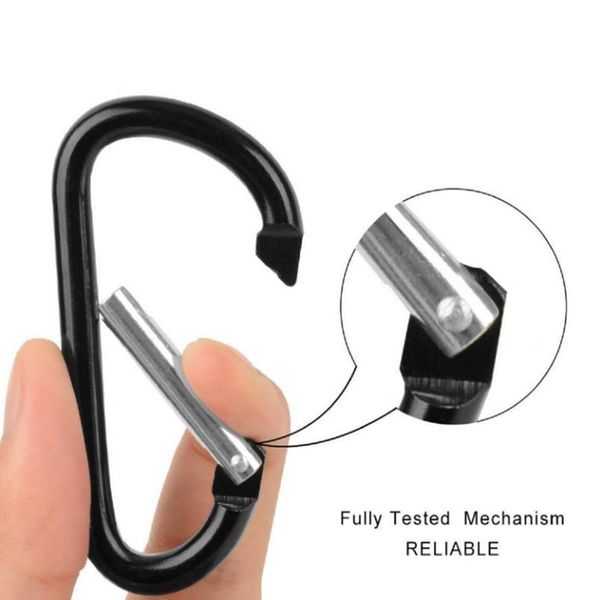 

5pcs thicken aluminum alloy carabiner d-ring keychain outdoor camping climbing snap clip lock buckle hook fish qyljtc