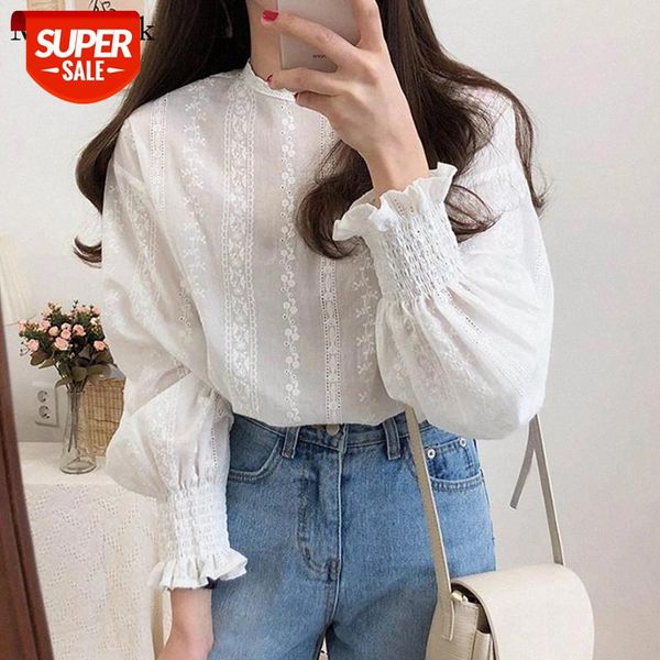 

autumn long sleeve women shirts blouses cotton linen solid women blouses casual plus size white shirt mujer 6874 50 #0b5p