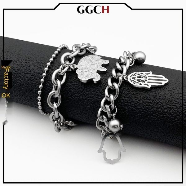 

bell utabc workshop stainless elephant titanium steel bracelet jewelry, Black