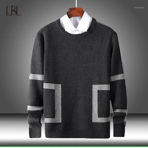 

sweater men casual o-neck pullover men autumn slim fit long sleeve shirt mens sweaters knitted winter loose sweater clothing1, White;black