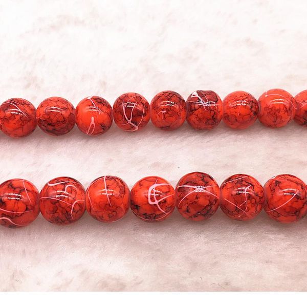 

wholesale 4/6/8/10mm double colored glass beads loose spacer beads painted charm for jewellery making diy bracelet&neck qylbys