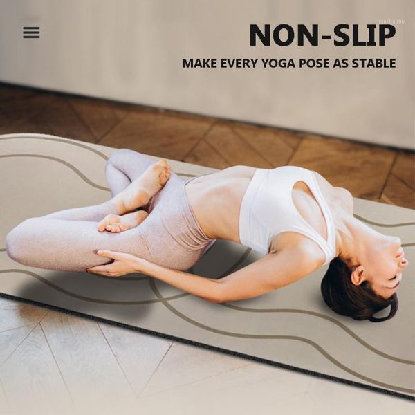 

yoga mats extra size 75in non slip rubber widened 27in for gym fitness mat pilates sport exercise carry strap1