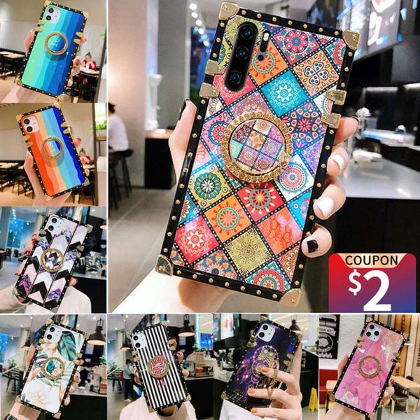 

musubo luxury square phone case huawei p40 p30 lite p20 blu ray marble pattern soft cover for honor 20 pro 10i 8x 9x fundas