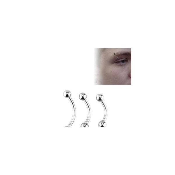 

modrsa 2pcs lot stainless steel eyebrow ring barbell tragus ear piercings nose ring lip eyebrow piercings ring body jewelry f bbyhsl, Silver