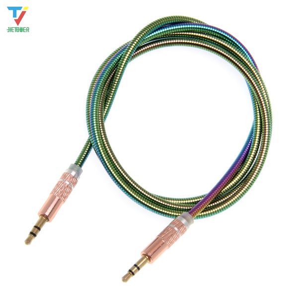 Cabo de cor do Gradiente AUX 3.5mm para o Cabo de Áudio do carro Código de extensão do cabo para o telefone MP3 Carro Headset