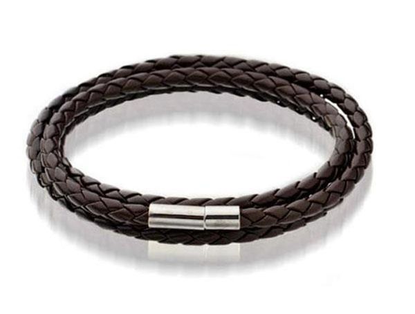 

steel magnetic double for mesh black/brown bracelet beautiful titanium bangle leather stainless wrap wristband clasp mens bracelets bbypd, Golden;silver