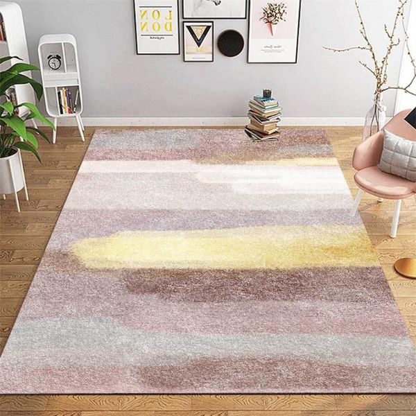 

colorful girl room rug modern carpet living room painting printed bathroom mat bedside floor mat long carpet for kitchen pink