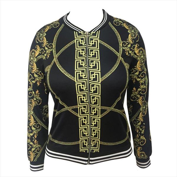 

return women jacket digital positioning printed long sleeve thin jacket drop shipping good quality, Black;brown