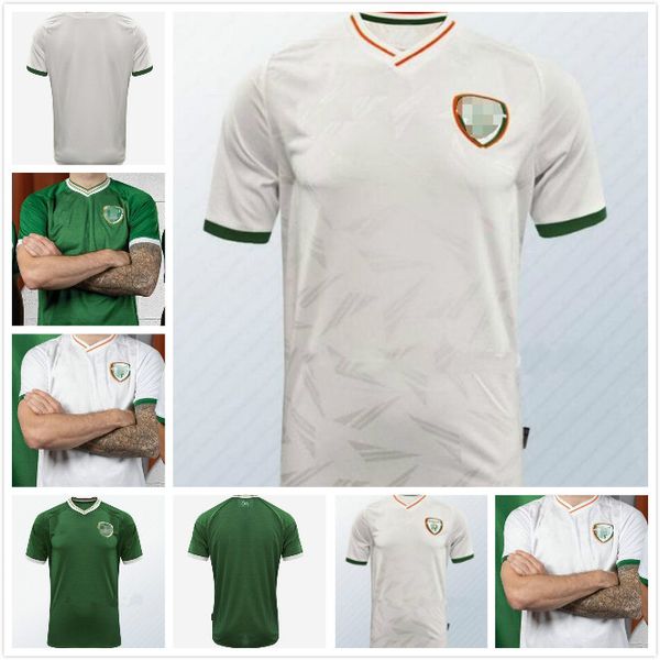 

new 20 21 ireland soccer jersey 2020 2021 home away republic of ireland national team thailand quality uniforms kids kit footbal, Black;yellow