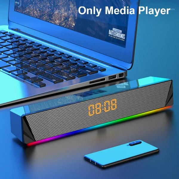 

lapgame console tv tablets rgb led display deskcomputer bluetooth sound bar speaker multifunction for pc remote control1