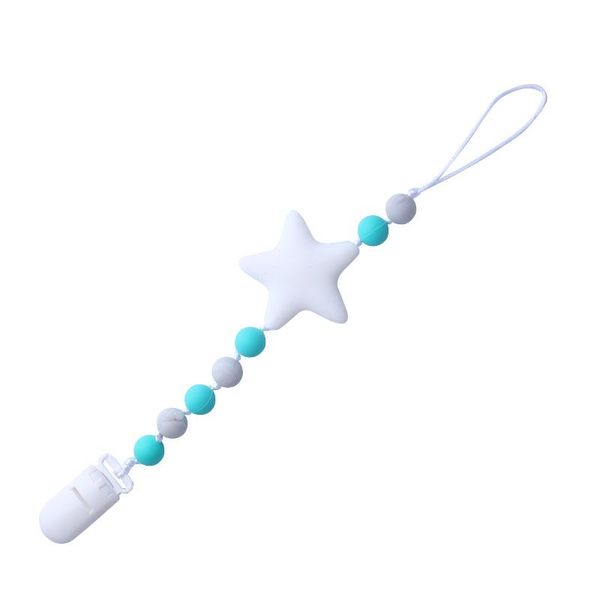 

pacifier clips girls and boys silicone beads teether toy infant toddler dummy feeding leash strap pacifier chain q bbynxc