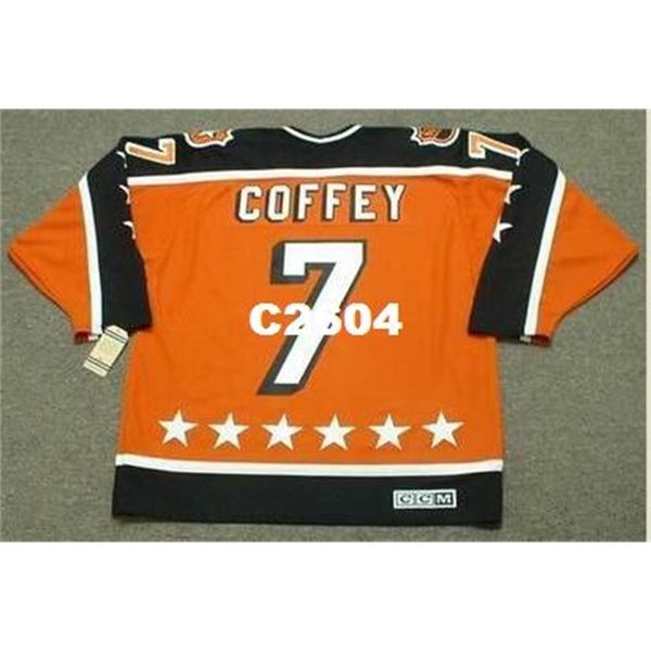 

men #7 paul coffey 1984 campbell "all star" ccm vintage retro hockey jersey or custom any name or number retro jersey, Black