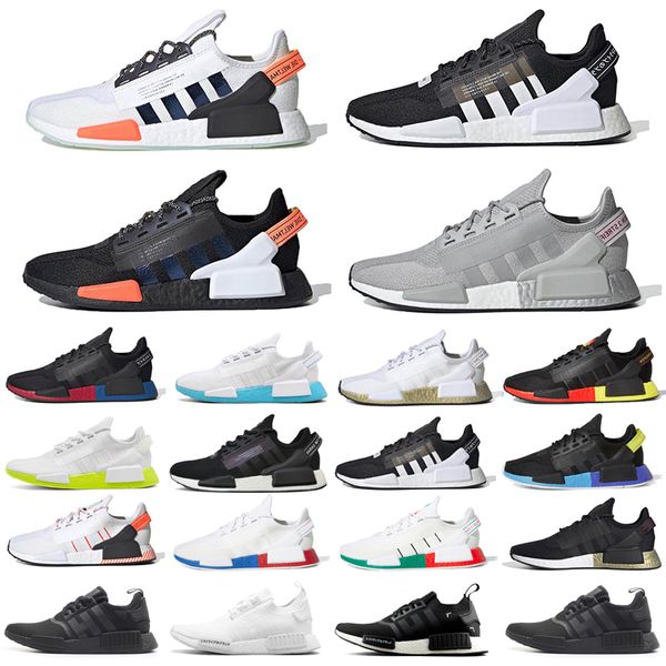 

aqua tones r1 v2 mens running shoes core black carbon hu human race xr1 v2 pharrell williams men women trainers sneakers 36-45