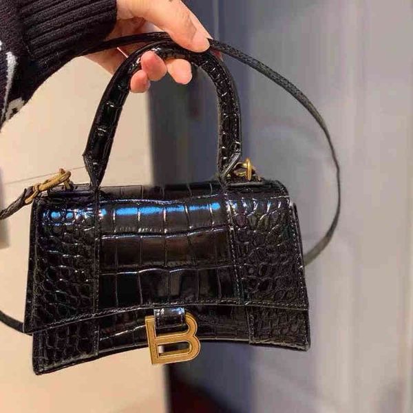 

designer balenciga handbags leather 2022 hourglassb bag women's net red b home high version pink mini crocodiless xs large white