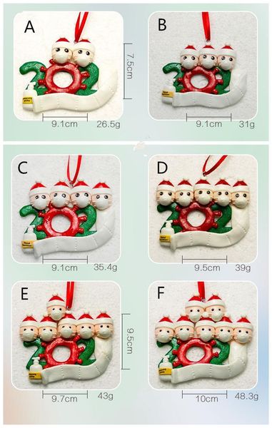 

masks new personalized ornaments with face 2020 survivor family customized christmas decorating kit creative giftoutlet5