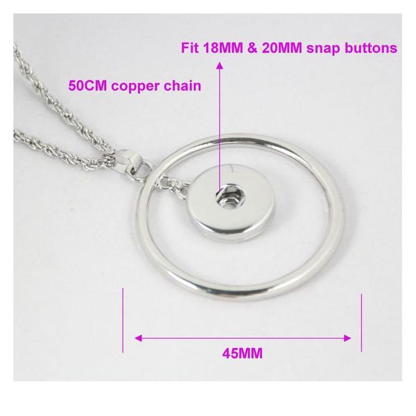 

2019 new snap jewelry flower necklace crystal snap button necklace for women fit 18mm 20mm snap buttons jllahn, Silver
