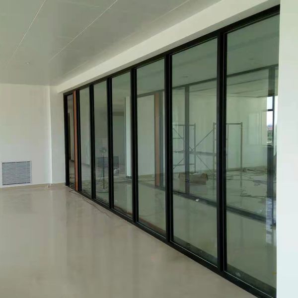 

room dividers,custome eu-100-44 aluminum frame single glass partition.