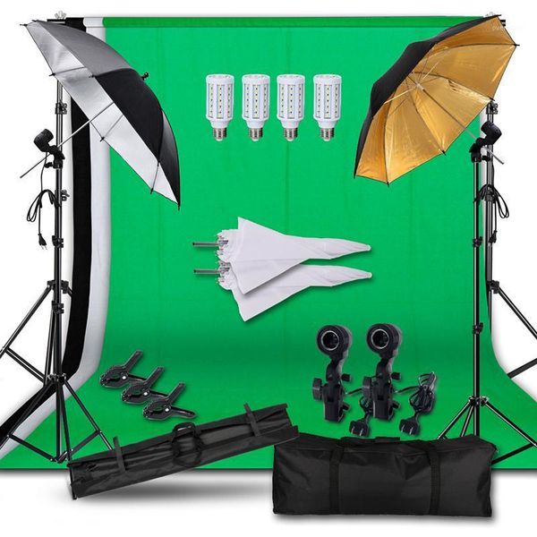 

lighting & studio accessories professional pography equipment kit with background support system backdrops soft umbrella light bulbs po stud