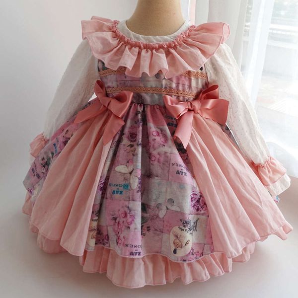 

girl's lolita autumn drs 2020 baby new girl princs skirt spanish court, Red;yellow