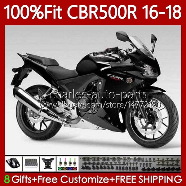 Инъекционные формы Bodys для Honda CBR 500 CBR500 R RR Matte Black CC 500R 500CC 2016 2017 2018 CUDLOWORK 111NO. CBR500RR CBR500CC 16-18 CBR500R 16 17 18 Обсуждение OEM