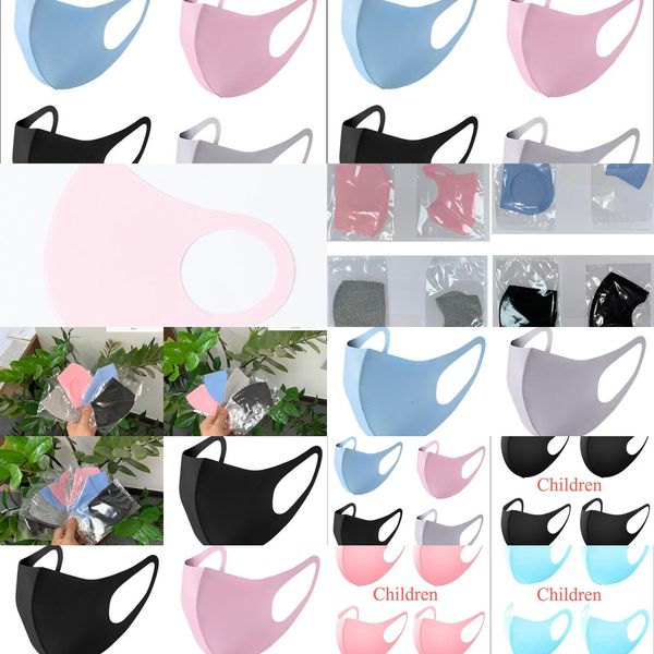 

mask ice silk anti fog face cover pm2.5 independent dustproof washable reusable black cotton kid masks washoujj71