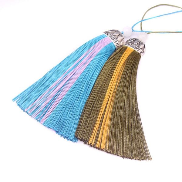 

10 см кисточек декоративные шелковые бахромы diy tassel silk кисточка шитья ткань аксессуары бахрома отделкой для кисточкой сумки декор h wm