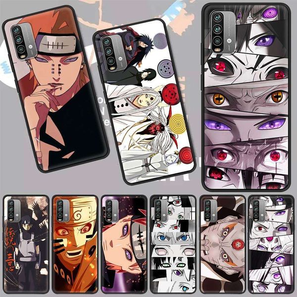 

3redmi note 9s 8 8t 9 pro 7 9a 9c 8a 7a 6 6a animated naruto black eye mask back soft tpu cover layercf1
