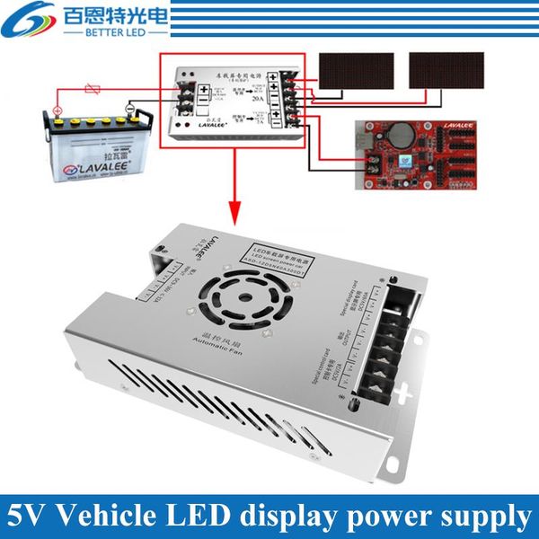 

display lavalee input dc9-36v dc12v/24v to 5v 30a 150w/ 40a 200w/ 60a 300w vehicle led power supply