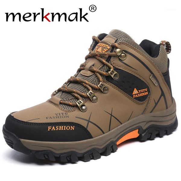 

merkmak 2020 new outdoor hiking shoes non-slip comfortable men sneakers winter warm snow boots waterproof big size 47 men shoes1, Black