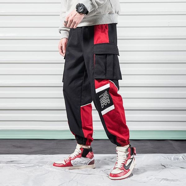 

2019 discount only today cargo pants for men black print multi-pocket harajuku japanese designer jogger summer male harem pants1