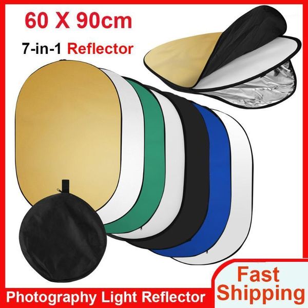 

lighting & studio accessories 60 * 90cm/ 24 35inch pography light reflector 7-in-1 collapsible multi-disc for outdoor with carry bag1
