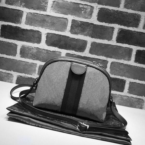 

2021 classic ophidia women's bag one shoulder slant bag printed canvas handbag zipper red green stripe shell bag