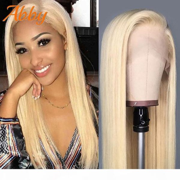 

brazilian straight lace front 613 human hair wigs blonde color wig for women 150% density abby hair13x4 lace front, Black