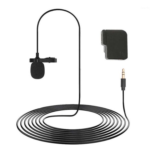 

1.5m condenser recording collar clip microphone for dji osmo action sports camera microphone small size and lightweight1
