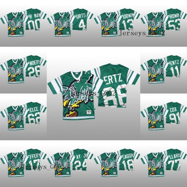 

philadelphia eagles mens 11 carson wentz zach 86 ertz darius 24 slay jr womenss youth nfl custom mitchell & nell big face jersey, Black;red