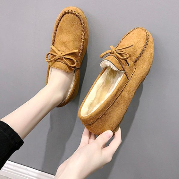 

2021 women's flat soled beef tendon velvet cotton shoes comfortable pregnant women new autumn and winter ladies sneakers