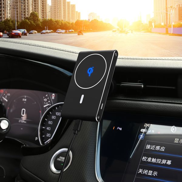 

magnetic wireless car charger support magsafe car charger for iphone 12/12 pro/12 mini/12 pro max air vent fast charging car mount