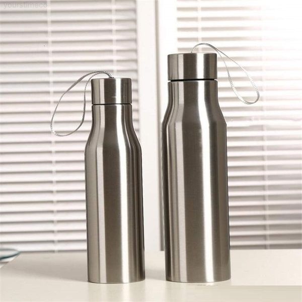 

insulated vacuum water 17oz 12oz double wall stainless steel travel bottles with lid rope outdoor sport bottle