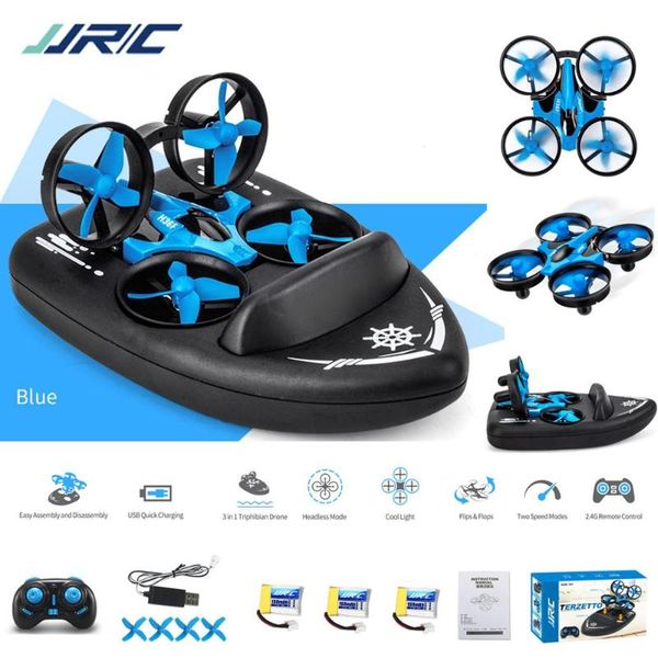 

jjrc h36f mini drone boat car water ground air 3-mode 2.4g 4ch 6-axis speed 3d flip headless mode rtf rc drone toy