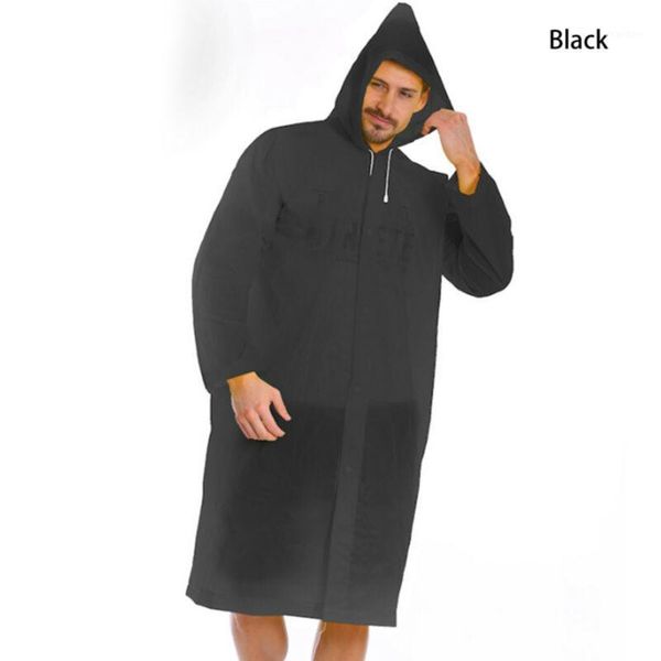 

women men clear eva raincoat waterproof rain coat hooded poncho long rainwear1