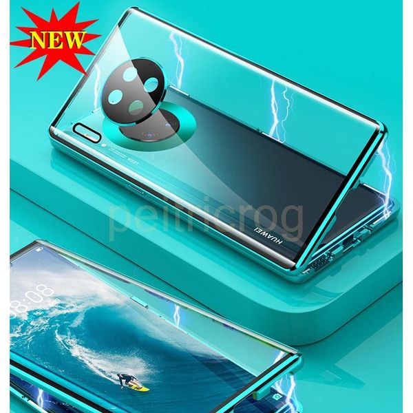 

new upgraded protective lens magnetic double-sided glass case for huawei mate 20 30 p30 p40 pro honor 30s v30 bbyghc