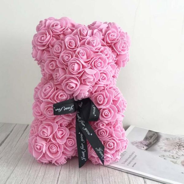 

soap foam rose bear bear roses teddi gift box rose flower artificial new year wedding gifts women valentines christmas gift