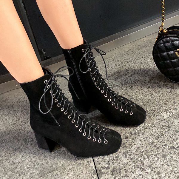 

genuine 2021 women's 22-25.5 in length + cow suede short of women black boots zkro