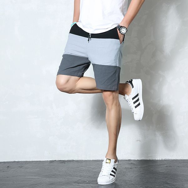

2021 attacked new male fashion sporting beaching cotton and linen bodybuilding fine fit short pants k40 shorts nrit, White;black