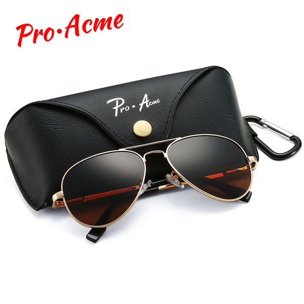 

pro acme 3 size classic pilot sunglasses men women polarized metal frame mirrored lens glasses driving for kids pc0324