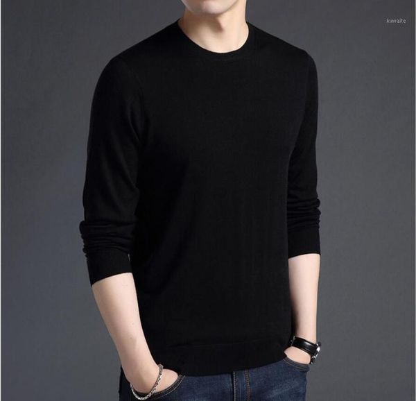 

2021 new style autumn striped sweater mens brand casual male sweater o-neck slim fit knitting men sweaters pullovers1, White;black