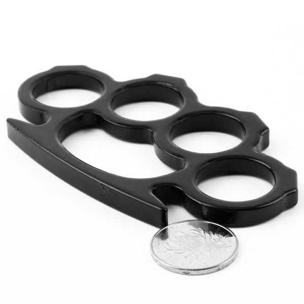 

2020 four fingers brand new arival hard alloy black knuckles duster buckle male and female self-defense knuckle clasp 5